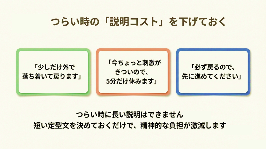 つらい時の「説明コスト」を下げておく
