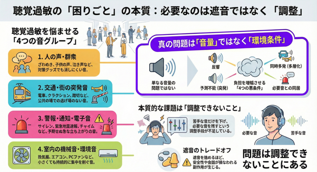 聴覚過敏の困りごと